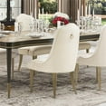 thumbnail image 2 of Michael Amini Malibu Crest Dining Side Chair - Set of 2 - Sahara/Burnished Gold, 2 of 14