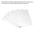 thumbnail image 4 of Uxcell 0.8mm Metal Business Cards Blank Name Card Laser Engraving Anodized Aluminum, Silver Tone 10 Pack, 4 of 6