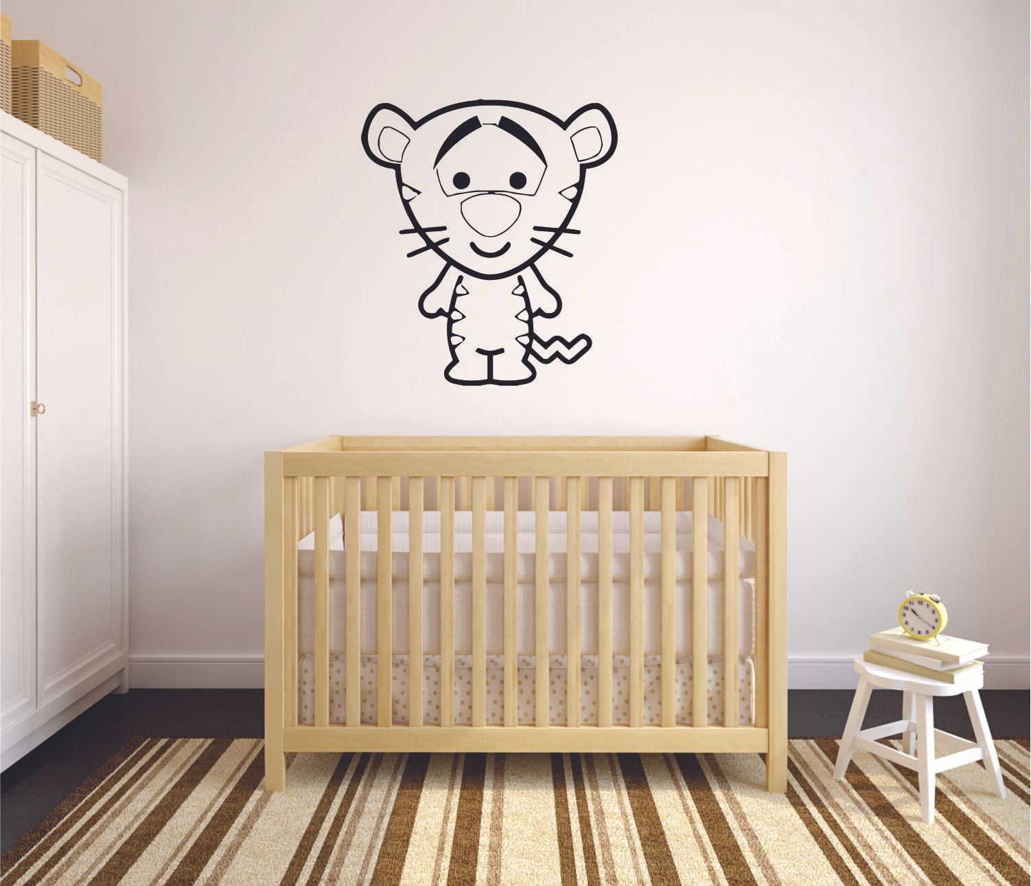 Cute Baby Tigger Tiger Winnie the Pooh Friends Cartoon Wall Sticker Art Decal for Girls Boys Room Bedroom Nursery Kindergarten House Fun Home Decor Stickers Wall Art Vinyl Decoration Size (30x27 inch)