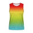 thumbnail image 3 of Uootdi Women's Activewear Gradient Color Back Split Sleeveless Solid Tops Gym Training Style Soft Stretchy Slim Fit Shirts Gift, 3 of 5