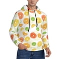 thumbnail image 2 of Fotbe Men's Hoodie with Colorful Lemons Pattern - Kangaroo Pocket Pullover Hooded Sweatshirt, Perfect for Daily Wear, Travel, and Home-3X-Large, 2 of 7
