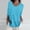 Sky Blue, variant on Graphic Tees for Women'spring Casual 3/4 Sleeve Solid Color V Neck Loose Pullover Knit Fall Tops for Women Yellow M