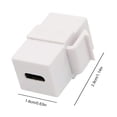 thumbnail image 4 of USB 3.1 Tipo C Keystone A Jack Acoplador Inserta Puerto Enchufe () Blanco, 4 of 6