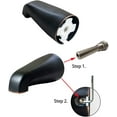thumbnail image 5 of SENTO Slip On Black Universal Heavy Durable Metal Bathroom Tub Spout without Diverter, Heavy Duty Metal Bathtub Faucet without Shower Diverter - 4 Inches 1/2" Copper Pipe ( Oil-rubbed Bronze), 5 of 7