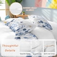 thumbnail image 3 of Blue Floral Spring Bedding 3 Piece Duvet Cover Set Queen Size, Summer Botanical Pastoral Soft Microfiber Comforter Cover with Zipper Closure & Pillowcases, Wrinkle & FadeResistant Quilt Cover, 3 of 9