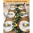 thumbnail image 4 of 13 Inch Round Placemats Set of 6, Orange Blue Pumpkins Fall Non Slip Heat Insulation PP Table Mats, Thanksgiving Maple Leaf Birds Washable Place Mats for Kitchen Dining Party Table Decor, 4 of 7