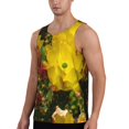 thumbnail image 2 of Lsque Cactus Flowers Pattern Mens Tank Tops Muscle Athletic Quick Dry Sleeveless Workout Fitness T Shirts Beach Tank Top, Loose-fit Sleeveless Shirt for Men-Medium, 2 of 7