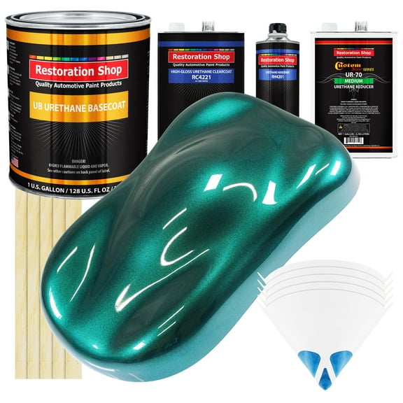 Dark Teal Metallic Gallon URETHANE BASECOAT CLEARCOAT Car Auto Paint Kit