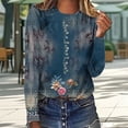 thumbnail image 2 of MEICHEN Spring Shirts for Women Long Sleeve Crewneck Going Out Pullover Tops Business Workout Shirts, 2 of 9