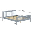 thumbnail image 2 of Queen Bed Frame with headboard, Wood Platform Bed Frame with Wood Slat Support, Modern Platform Bed for Teens, Boys, Girls, No Box Spring Needed, Grey, 2 of 6