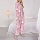 thumbnail image 3 of Fotbe Pink Flamingo Conjunto de Pijama de Manga Larga para Mujer con Estampado, Ropa de Dormir de 2 Piezas, Conjunto de Casa Suave y Cómodo con Bolsillos-Medium, 3 of 7