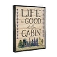 thumbnail image 3 of Stupell Life Good At The Cabin Geometric Typography Painting Black Floater Framed Art Print Wall Art, 3 of 6