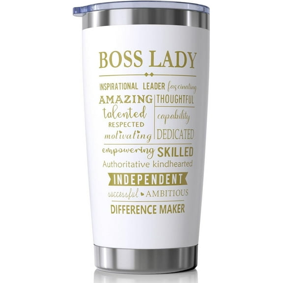 Boss Lady Gifts for Women, Boss Day Gifts for Women Tumbler Gifts for Boss Female, Christmas Birthday Gift Ideas for Boss Lady, Female Leader, Boss Appreciation Worlds Best Boss Tumbler Mug 20OZ