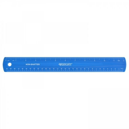Westcott Sniffs Scented Ruler, 12", Blueberry, Blue, 1-Count