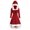 Light Red, variant on BdTemWBs Women's Christmas Cloak Dresses Hooded Furry Hem Lace Up Patchwork Long Sleeve Party Dress for Women (Black, L)