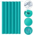 thumbnail image 5 of Green Cloth Pattern  Shower Curtain Liner with 12 Hooks Light Weight PEVA Shower Liner 72x72 Inches, Waterproof Shower Curtain for Bathroom, 5 of 6
