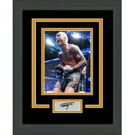 

Framed Charles Oliveira Facsimile Laser Engraved Signature Auto UFC MMA 14x17 Photo