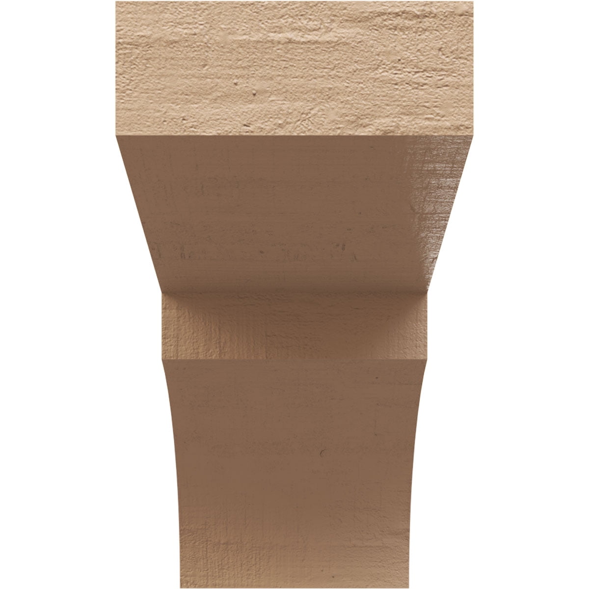 5"W x 15"D x 10"H Classic Monterey Rough Cedar Woodgrain TimberThane Corbel, Primed Tan