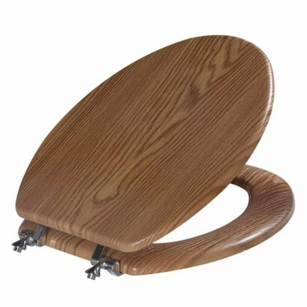 OakBrook Collection Sheridan Elongated Oak Wood Toilet Seat