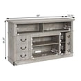 thumbnail image 4 of Gray Rustic Entertainment Console For 65" Tv With Extra And Practical Storage Style Stand, Gray, Fits, 4 of 5