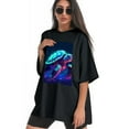 thumbnail image 3 of Plus Size Shirt for Women Oversized Black Tops for Women Short Sleeves Shirt for Women Turtle T Shirt Crewneck Shirt for Women M, 3 of 5