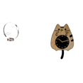 thumbnail image 1 of Portabotellas de vino,Soporte para botellas de vino,soporte para botellas de vino,estante de hierro,Reloj de pared,Reloj de pared decorativo con diseño de gato para sala de, 1 of 8