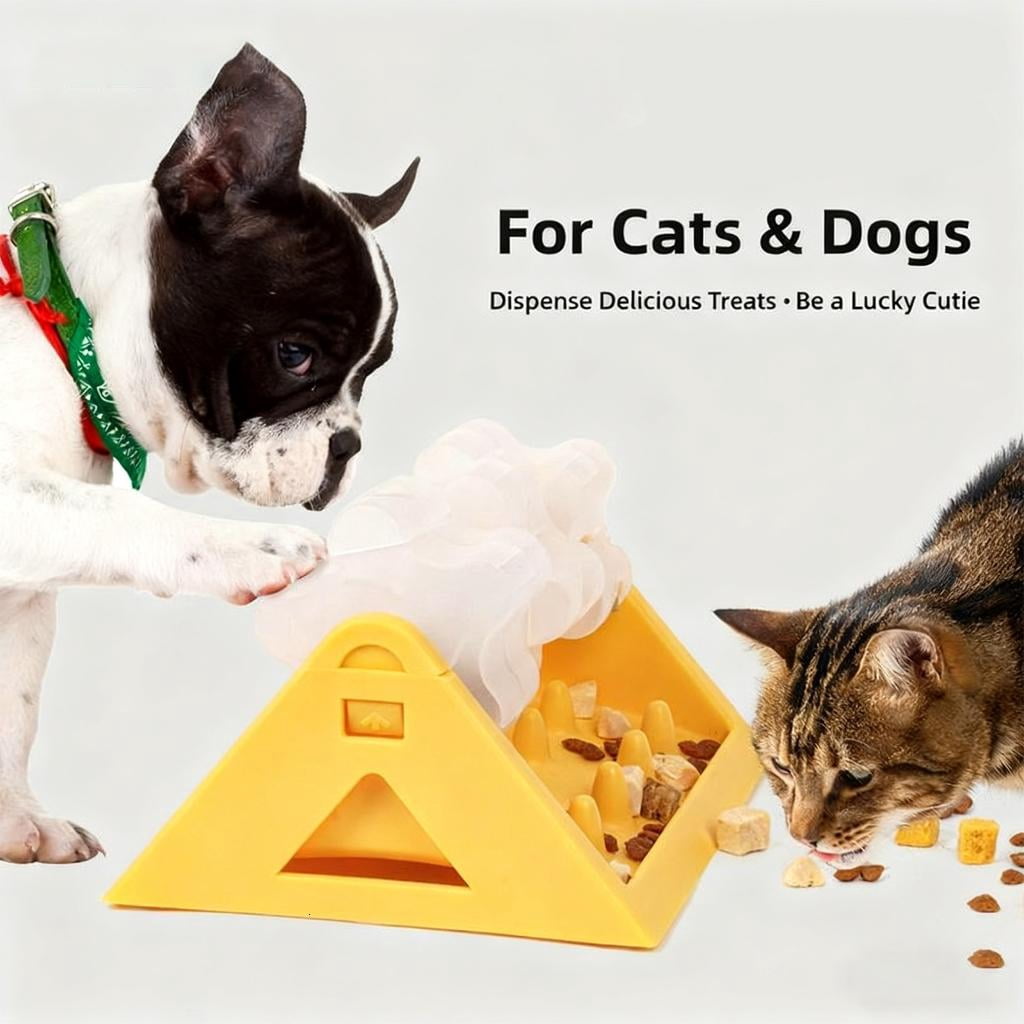 Rolling Treat Dispenser Dog Toy With Adjustable Food Opening NonSlip Base Interactive Feeding Game For Canine Enrichment
