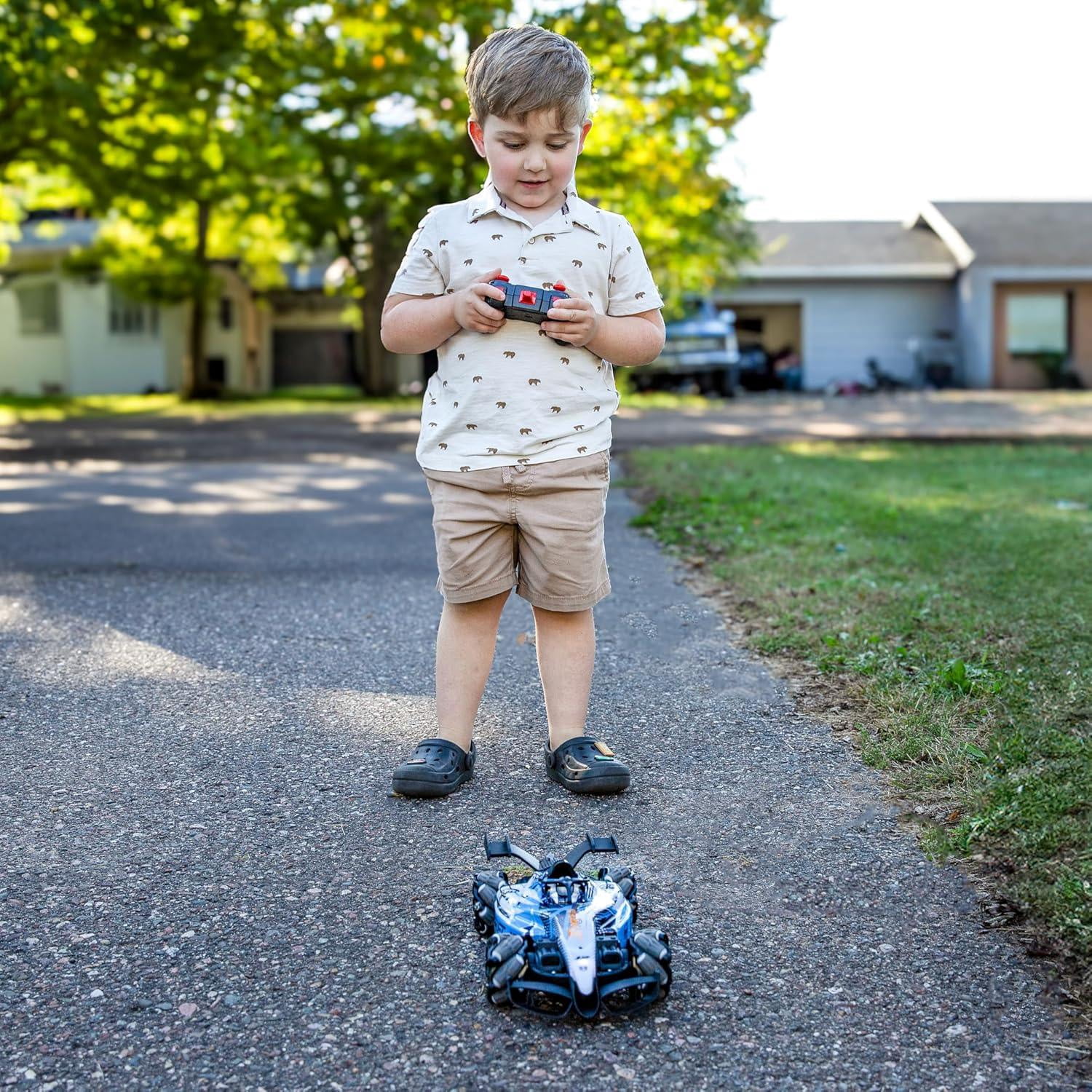 Sunnydaze Stunt RC Car &ndash;Gesture Sensing, 360&deg; Spins, Lights & Steam Effects