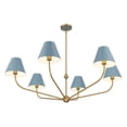 thumbnail image 3 of XAV-B9319-VG-BL Crystorama Lighting Xavier - 6 Light Chandelier-16.5 Inch Tall and 48 Inch Wide-Vibrant Gold/Blue Finish, 3 of 7