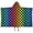 Rainbow Checkered Pattern, variant on Brown and White Checkerboard Checkered Pattern Hooded Bath Towel,50"x30" for Ages 3 To 12 Kids, Quick Dry Lightweight Soft Microfiber Hood Beach Towel Cover Up for Kids