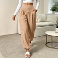 thumbnail image 4 of Gfyviroh Women's Harem Jogger Pants High Waist Workout Yoga Pants Loose Fit Casual Loungewear Sweat Pants with Pockets, 4 of 8