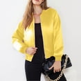 thumbnail image 4 of Jacket for Womens Bomber Jacket Fall Lightweight Zip up Long Sleeve Outerwear Pockets Coats, 4 of 9
