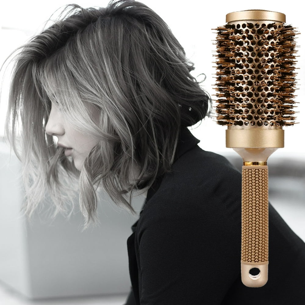 Round Brush for Blow Drying, Natural Boar Bristle, Nano Thermal Ceramic & Ionic Hair Round