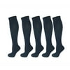 Moisture-wicking Compression Socks For Women & Men(5 Pack)-(Navy ,M)