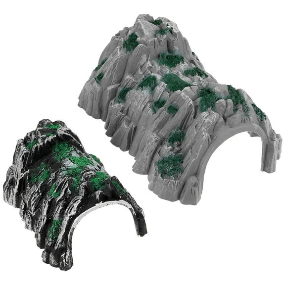 HONITANO 2Pcs Miniature Tunnel for Model Train Tunnels and Train Track Tunnels in Assorted Color and Plastic