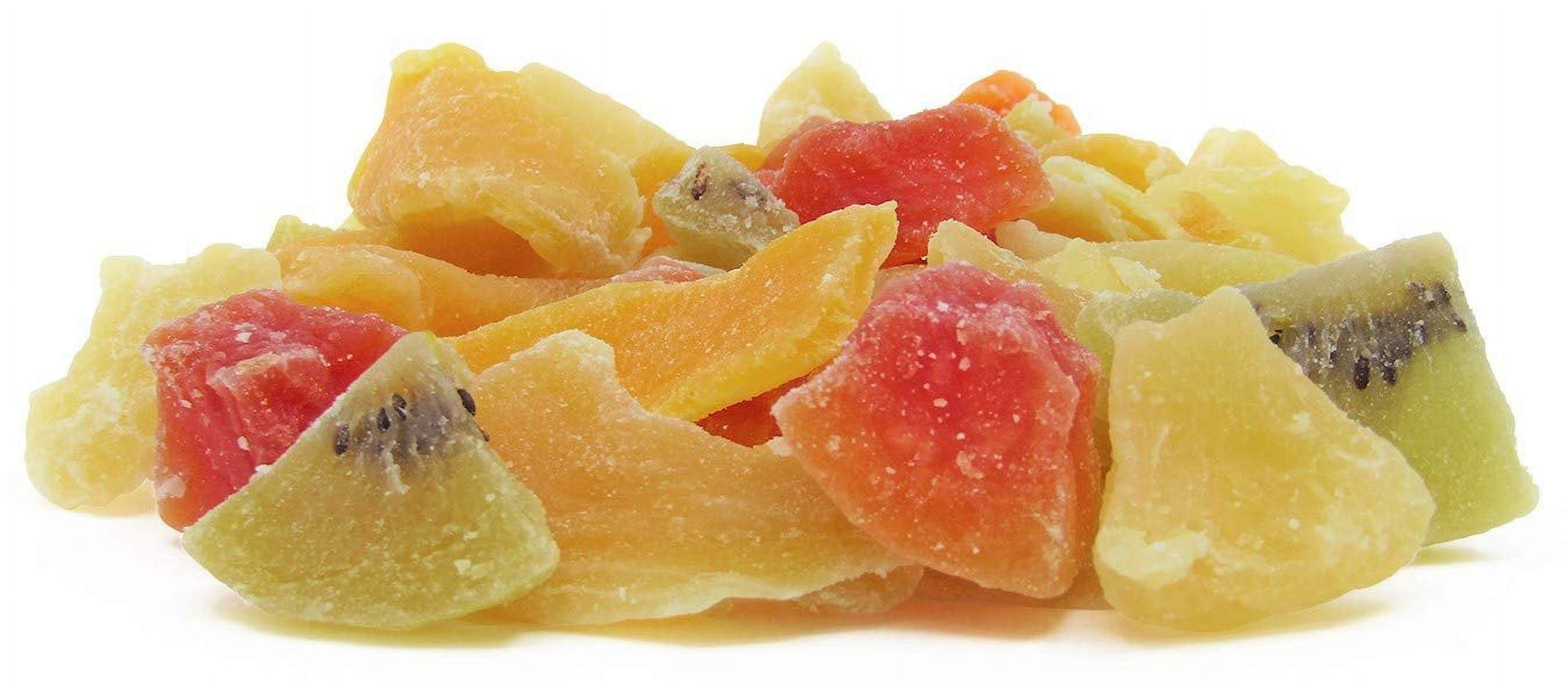 Mixed Dried Fruit Chunks by It's Delish, 10 lbs Bulk  - Low Sugar, No Sulphur, No Color added, All Natural, Refreshing Snack - Blend Of Pineapple, Papaya, Mango, and Kiwi Slices