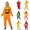Orange, variant on MInHoues Adult Banana Onesie Pajamas, Unisex Fruit Costume Jumpsuit, Soft Breathable Sleepwear and Casual Loungewear for Halloween Cosplay Party Dress Up, S