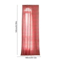 thumbnail image 3 of Linnome Rideau Tissé Style Rural Semi-Transparent pour Salon Chambre Balcon 62.99x55.12 Po Polyester Rouge, 3 of 6