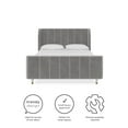Little Seeds Valentina Kids' Full Upholstered Bed, Gray Velvet