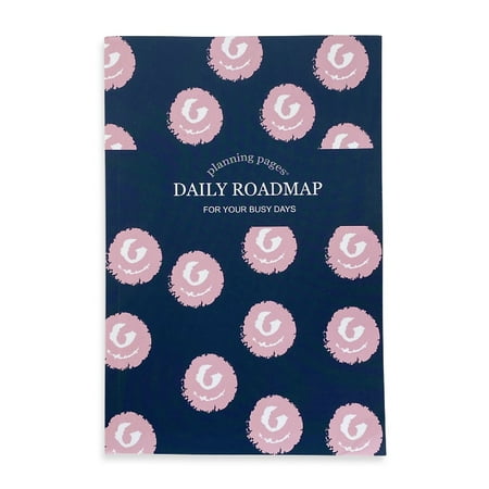 UPC: 0893032002131 | Kahootie Co. Kahootie Co Daily Planner For Your Busy Days 6  x 9  Navy Pink Polka Dots (ITKDNPPD)