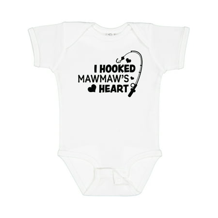 

Inktastic I Hooked Mawmaw s Heart with Fishing Rod Gift Baby Boy or Baby Girl Bodysuit