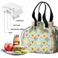 thumbnail image 4 of Pioneer Flower Floral Print Pattern Drawstring Lunch Bag Women - Drawstring Lunch Bag Insulated for Work Office - Stain-Resistant Large Lunchbags for Women with Multi-Pockets, 4 of 6