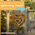 thumbnail image 2 of Happy Gardens Triple Spinning Heart Ornament – Handcrafted Metal Outdoor Garden Decoration, 2 of 7