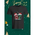 thumbnail image 1 of Christmas Grinch Number 67 Pattern Fashion Casual T-Shirt This T-shirt features a unique design with the Grinch from Christmas, showcasing the number 67 surrounded by festive elements like Christmas, 1 of 6