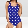 thumbnail image 5 of Summer Saving pimelu Bathing Suit for Women Tankini Swimsuits for Women One Piece Swimsuit Modest Swimsuit Hawaiian Beach Polka Dot Print Plus Size Tummy Control Bathing Suit Swimsuits for Women, 5 of 6