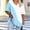 White, variant on Plus Size 4X Women's Short Sleeve Tops Sale Under $10 Free Shipping Summer Casual Loose Gradient Blouse