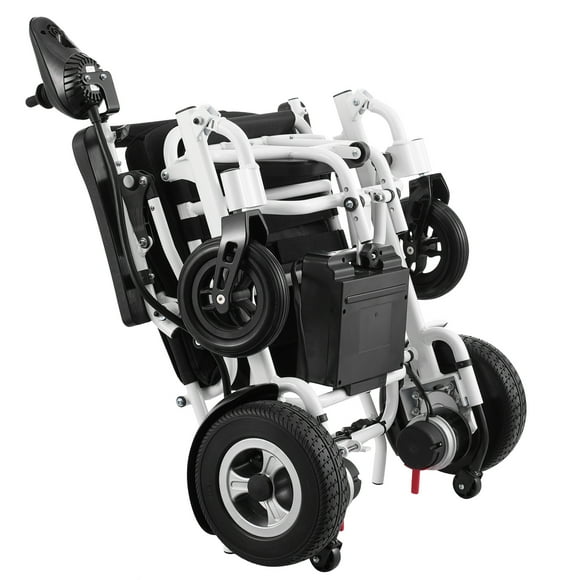 KFFKFF Motorized Electric Chair for Adults and Elderly, Supports up to 300 lbs, 17.7-inch Wide, Lightweight Folding Design, Durable Aluminum Frame, Travels Up to 12.5 Miles on Varied Terrains