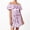 Pink, variant on Women's Casual Dress Daily Wear Short Sleeve Striped Off Shoulder Flounce Sleeve Dress with Necklace for Spring Summer Platform Competitive Blue S