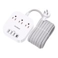 Power Strip with USB C, 3 Outlets 4 USB Ports (22.5W/4.5A) Desktop