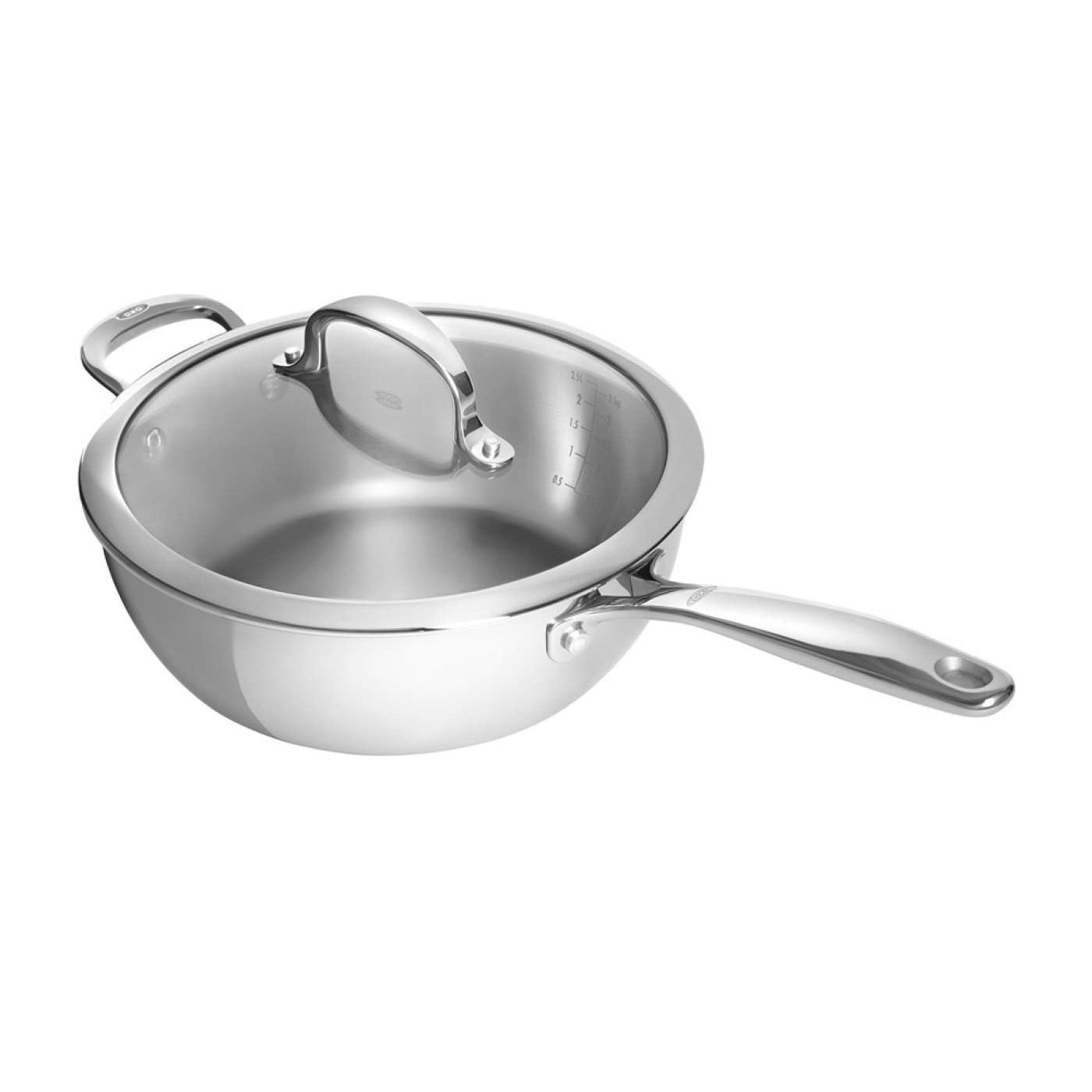 Le Creuset TriPly Stainless Steel Saucier Pan with Lid and Helper